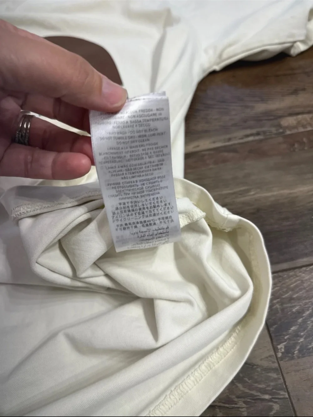 The North Face Tee — Cream with Brown, Gold & Green Accents